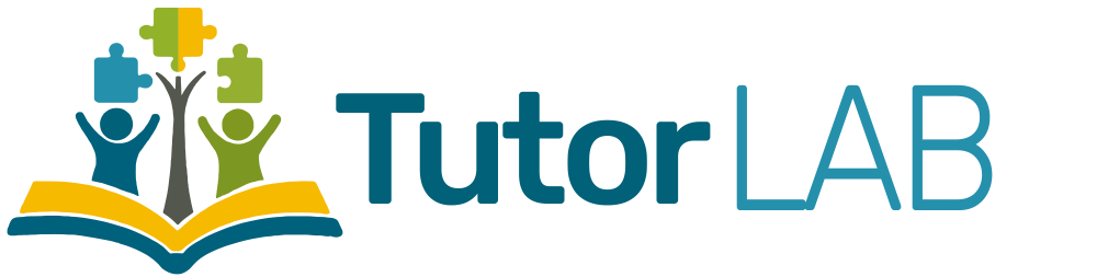 TutorLab – Logo servizio di supporto allo studio personalizzato Logo TutorLab per percorsi di studio personalizzati e supporto a studenti con difficoltà